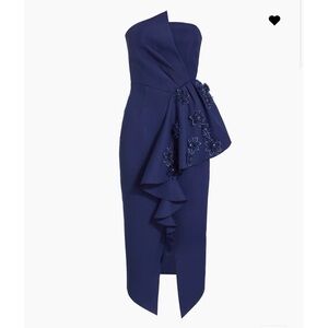 Elliatt Sia Strapless Draped Midi-Dress